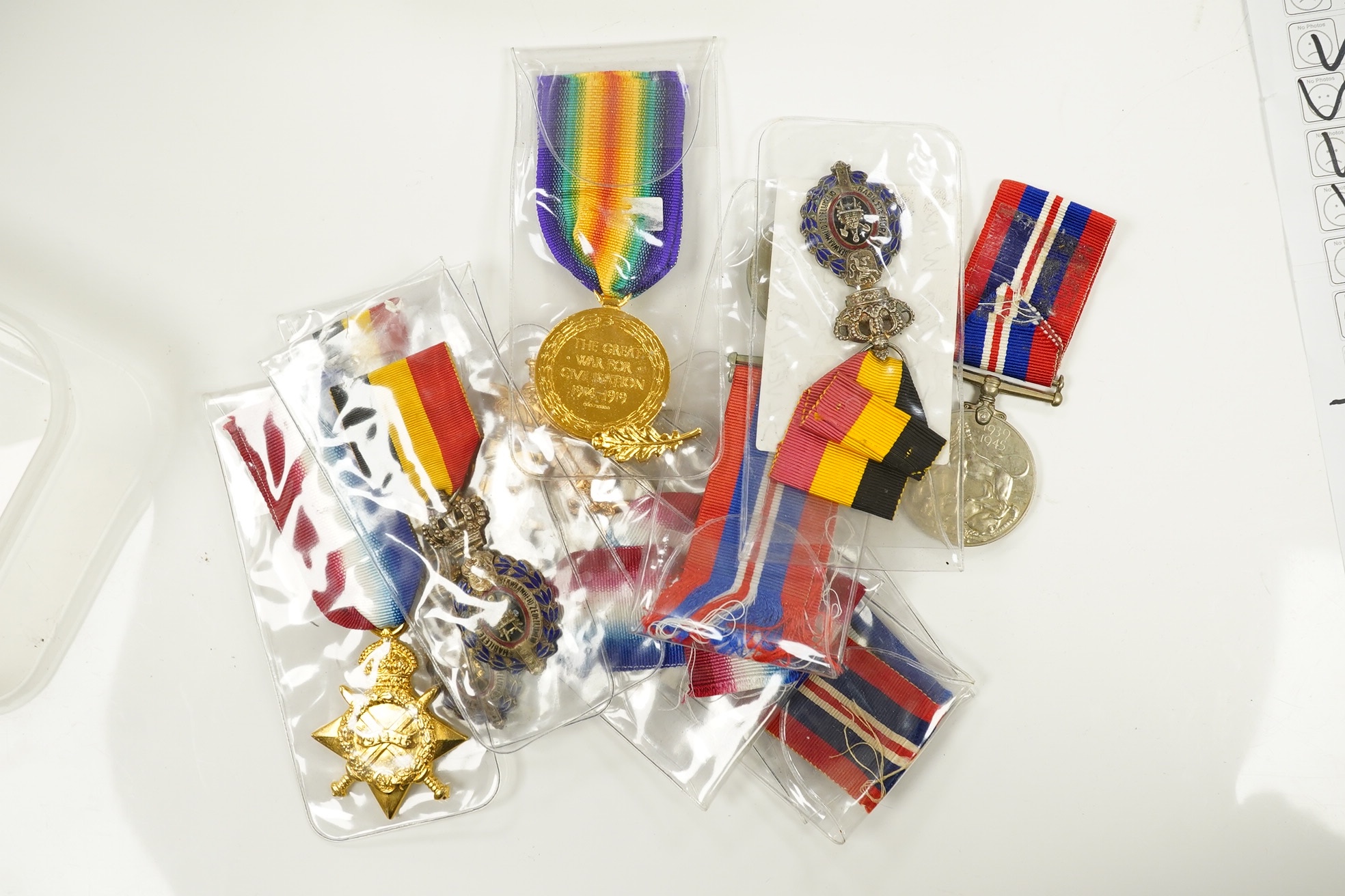 A group of various military interest medals, mostly reproductions, some enamelled. Condition - mostly good